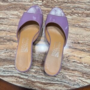 Salvatore Ferragamo Patent Leather Wedges – Size 7.5